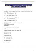 NUR2407 - Dose Calculation Exam Questions With Complete Solutions