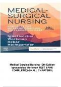 Medical Surgical Nursing 10th Edition Ignatavicius Workman TEST BANK  COMPLETE(1-69 ALL CHAPTERS