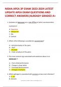 NISHA APEA 3P EXAM 2023-2024 LATEST UPDATE APEA EXAM QUESTIONS AND CORRECT ANSWERS&vert;ALREADY GRADED