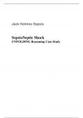 Sepsis/Septic Shock UNFOLDING Reasoning Case Study