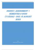 IOS2601 Assignment 1 Semester 2 2023 (718599) - DUE 18 August 2023