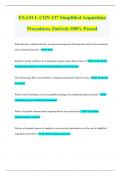 EXAM I&colon; CON 237 Simplified Acquisition Procedures &lpar;Solved&rpar; 100&percnt; Passed