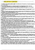 Real Estate FL Exam 2023 1&period; A sales associate works under&colon; the direction of a broker or in some cases an owner developer 2&period; A licensed appraiser is compensated for an appraisal&colon; With a flat fee 3&period; The product&sol;service that all real estate professionals sel