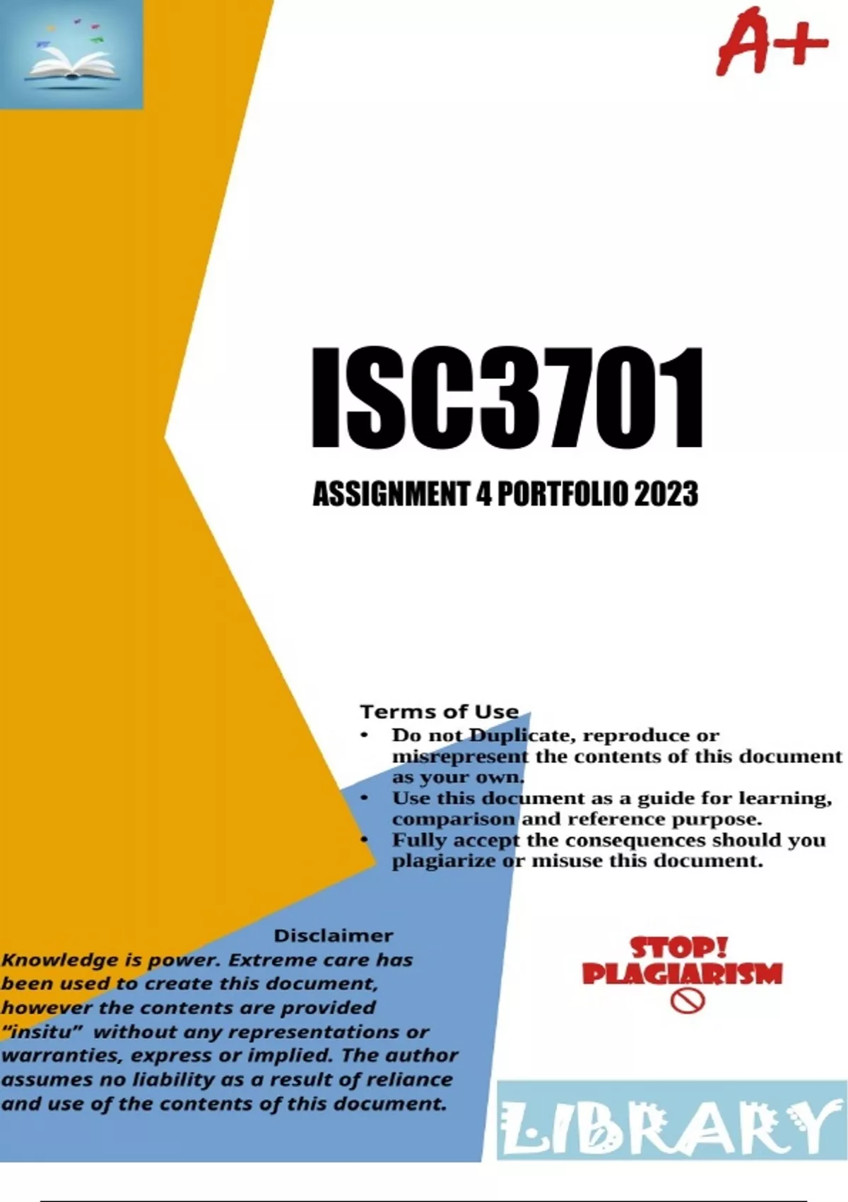 isc3701 assignment 4 answers