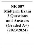 NR 507 Midterm Exam 2 Questions and Answers (Graded A+) (2023/2024)