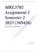 MRL3702 Assignment 1 Semester 2 2023 (569426)