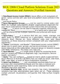WGU D084 Cloud Platform Solutions Exam 2023 Questions and Answers &lpar;Verified Answers&rpar;