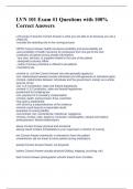 LVN 101 Exam &num;1 Questions with 100&percnt; Correct Answers 