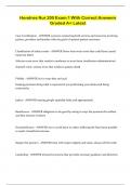 HONDROS EXAM  QUESTION AND ANSWER BUNDLE 