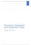 Complete Lecture Notes- Terrorism, Organised and Corporate Crime