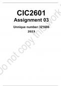 CIC2601 Assignment 3 2023