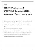 IOP3703 Assignment 2 (ANSWERS) Semester 2 2023