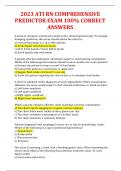 2023 ATI RN COMPREHENSIVE PREDICTOR  EXAM 100&percnt; CORRECT ANSWERS