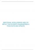 EMOTIONAL INTELLIGENCE AND ITS IMPACT ON PATIENTS GUARANTEED A PASS RATE 2023 UPDATE