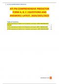ATI PN COMPREHENSIVE PREDICTOR FORM A &comma;B&comma;C &vert;QUESTIONS AND ANSWERS&vert; LATEST&comma; 2020&sol;2021&sol;2022