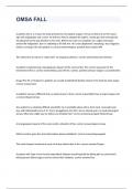 OMSA FALL exam 2023 with 100&percnt; correct answers