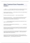 Water Treatment Exam Preparation Grade 2 questions and verified complete correct answers