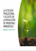 La Ecología Traslacional y  su éxito en la resolución de problemas medioambientales