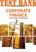 TEST BANK for Corporate Finance: A Focused Approach 7th Edition by Michael Ehrhardt and Eugene Brigham. ISBN 9781337910231.
