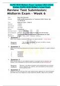 NURS 6630 Midterm Exam Updated 2023-2024/  Walden NURS 6630 Midterm Actual Exam