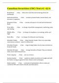 Canadian Securities &lpar;CSC&rpar; Test &num;1 &ndash;Q&sol;A