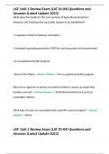 LAT: Unit 1 Review Exam (LAT 01-04) Questions and Answers (Latest Update 2023)
