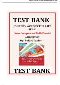 TEST BANK FOR Journey Across the Life Span 6th Edition Polan