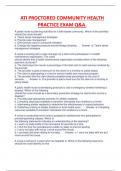 ATI PROCTORED COMMUNITY HEALTH PRACTICE MULTIPLE EXAM Q&A&period;