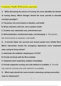 HESI Community Health Practice 2023 Questions and Answers &lpar;Verified Answers&rpar;