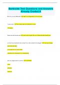 Barbicide Test Questions and Answers Already Graded A