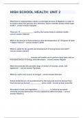 HIGH SCHOOL HEALTH UNIT 2&period;&vert;UPDATED&VERIFIED&vert;1005 SOLVED&vert;GUARANTEED SUCCESS