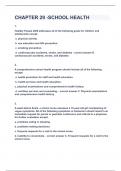 CHAPTER 29 -SCHOOL HEALTH&vert;UPDATED&VERIFIED&vert;1005 SOLVED&vert;GUARANTEED SUCCESS