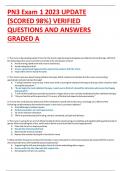 PN3 Exam 1 2023 UPDATE &lbrace;SCORED 98&percnt;&rcub; VERIFIED  QUESTIONS AND ANSWERS  GRADED A