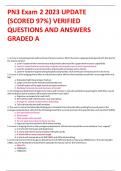 PN3 Exam 2 2023 UPDATE &lbrace;SCORED 97&percnt;&rcub; VERIFIED  QUESTIONS AND ANSWERS  GRADED A
