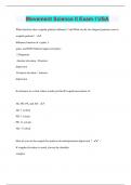 Movement Science II Exam I USA &vert; 2023 &vert; 100 Questions with 100&percnt; Correct Answers &vert; Updated & Verified &vert; 31 Pages