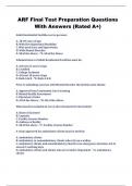 ARF Exams Package Deal &lpar;Latest 2023 - 2024&rpar; Complete Full Solutions