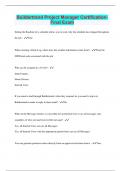 Buildertrend Project Manager Certification- Final Exam &vert; 2023 &vert; 80 Questions with 100&percnt; Correct Answers &vert; Updated & Verified