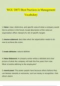 WGU D073 Best Practices in Management Vocabulary 2023 - 2024 Verified