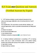 ILE Exam Questions and Answers Latest 2023 - 2024 &lbrack;100&percnt; correct answers&rsqb; 