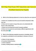 ILE Prep Final Exam  Questions and Answers Latest 2023 - 2024 &lbrack;100&percnt; correct answers&rsqb;