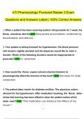 ATI Pharmacology Proctored Retake 3 Exam Questions and Answers Latest 2023 - 2024 &lbrack;100&percnt; correct answers&rsqb;