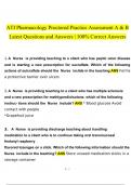 ATI Pharmacology Proctored Practice Assessment A & B Questions and Answers Latest 2023 - 2024 &lbrack;100&percnt; correct answers&rsqb;
