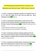 ATI Pharmacology Proctored Questions and Answers Latest 2023 - 2024 &lbrack;100&percnt; correct answers&rsqb;
