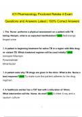 ATI Pharmacology Proctored Retake 4 Exam Questions and Answers Latest 2023 - 2024 [100% correct answers]