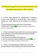ATI Pharmacology Proctored Assessment Exam Questions and Answers Latest 2023 - 2024 [100% correct answers]