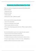 Relativity Certified Sales Pro Test &vert; 2023 &vert; 70 Questions with 100&percnt; Correct Answers &vert; Updated & Verified &vert; 22 Pages