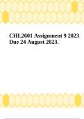 CHL2601 Assignment 9 2023 Due 24 August 2023.