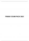 FIN 2601 EXAM PACK 2022, University of South Africa (Unisa)