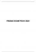 FIN 2602 EXAM PACK 2022, University of South Africa (Unisa)