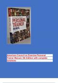 American Council on Exercise Personal Trainer Manual&comma; 5th Edition with complete solutions